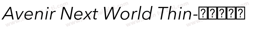Avenir Next World Thin字体转换